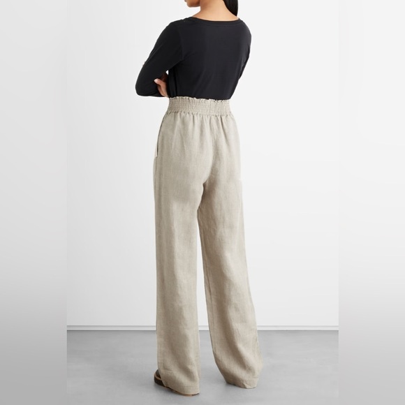 Iris & Ink Keira Linen Wide-Leg Pants Size 10 NWT - Picture 2 of 8